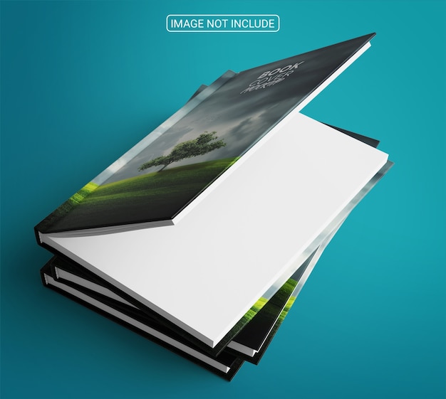 PSD realistic book cover mockup design