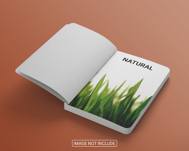 Realistic book cover mockup presentation