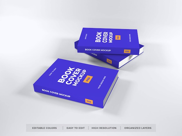 Premium PSD | Realistic book cover mockup template