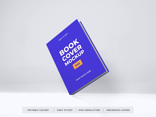 Realistic Book Cover Mockup Template