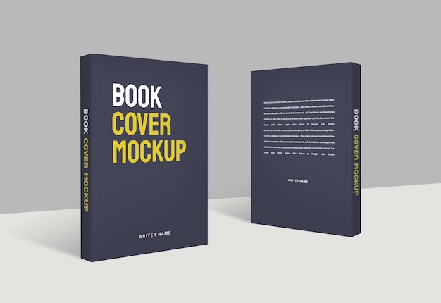 Realistic Book Cover Mockup Template