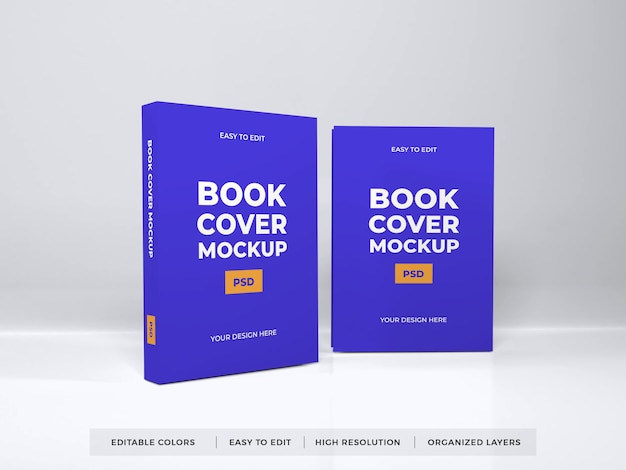 Realistic book cover mockup