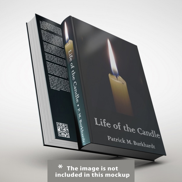 PSD realistic book cover presentation