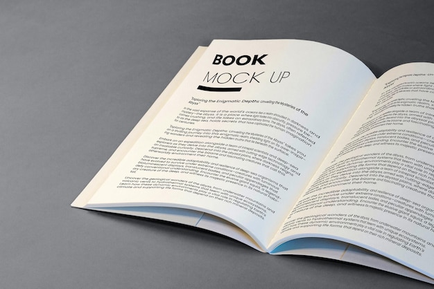 PSD realistic book mockup design