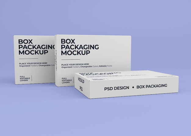 Realistico design mockup box isolato