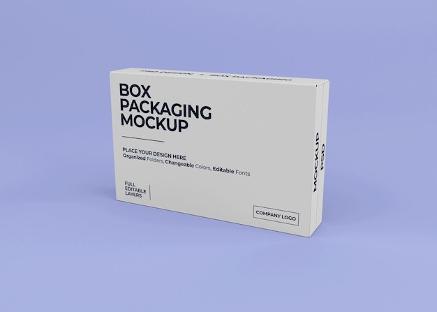 PSD realistic box mockup design isolated