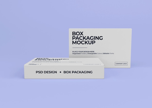 PSD realistic box mockup design isolated