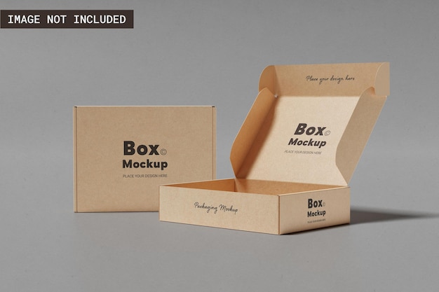 PSD realistic box packaging mockup