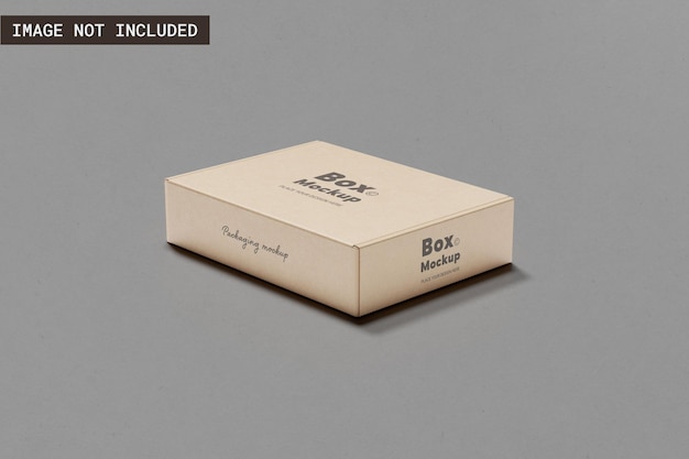 Realistic box packaging mockup