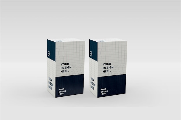 Realistic box packaging mockup