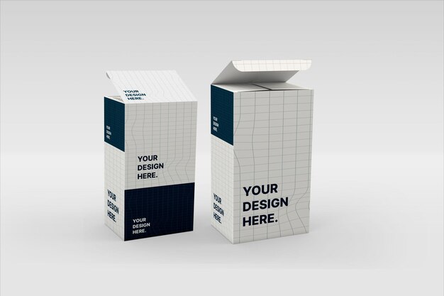 Realistic box packaging mockup