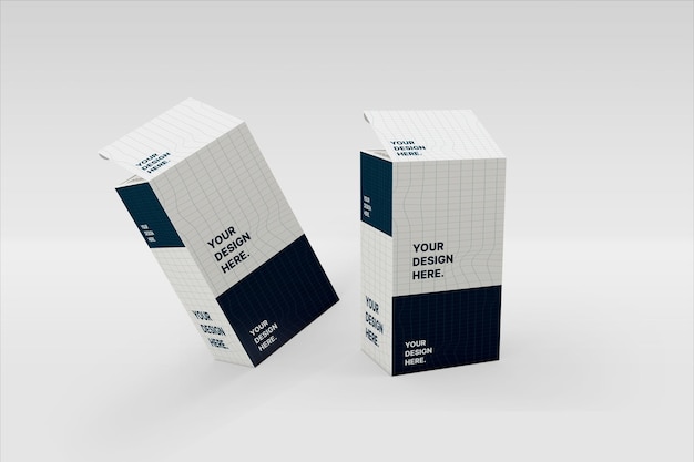 Realistic box packaging mockup