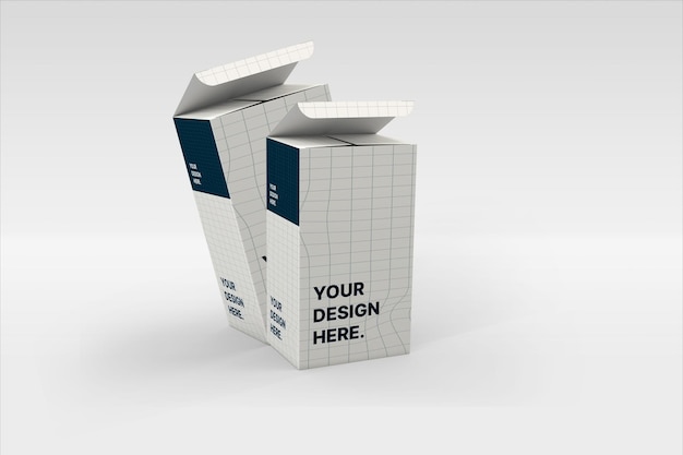 Realistic box packaging mockup