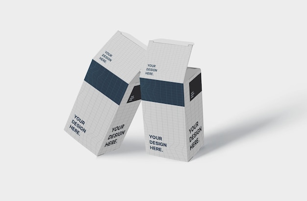 Realistic box packaging mockup