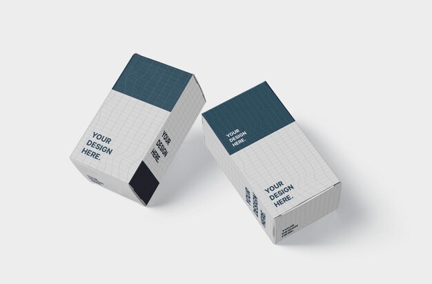 Realistic box packaging mockup