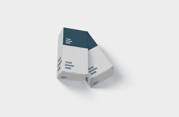 Realistic box packaging mockup