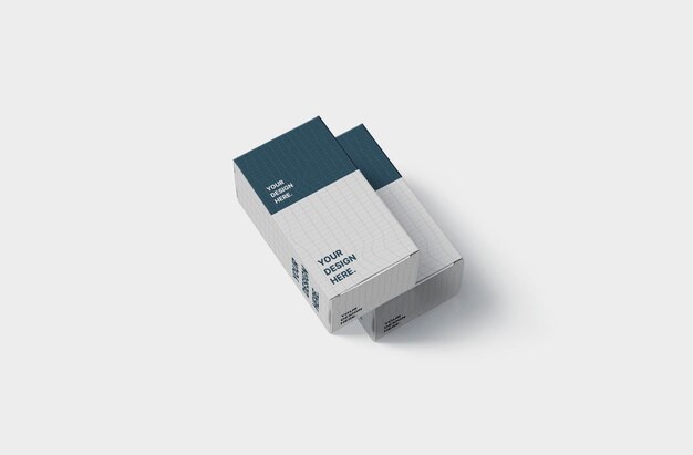 Realistic box packaging mockup