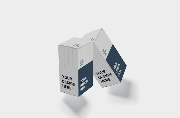 Realistic box packaging mockup