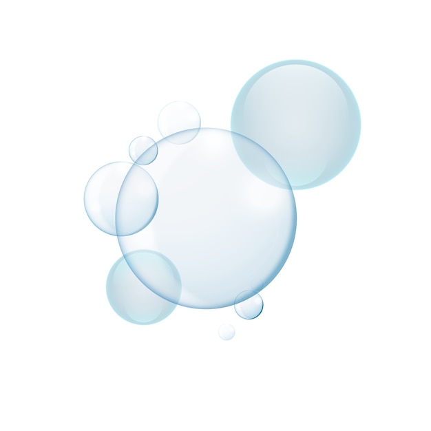 PSD realistic bubbles isolated