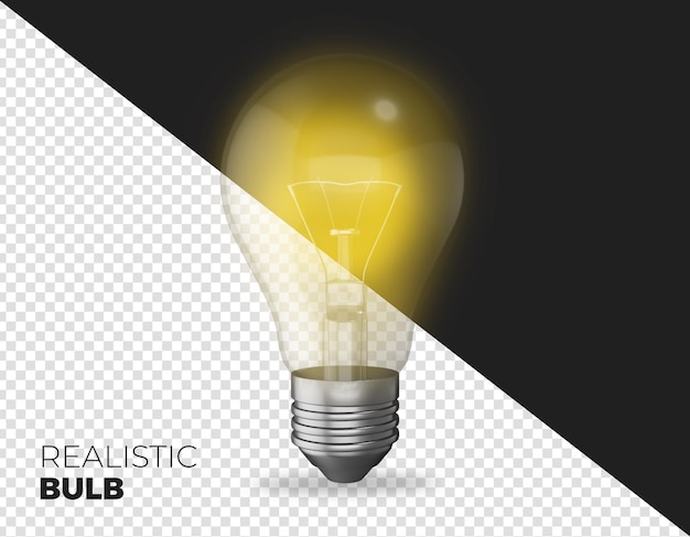 Realistic Bulb glow 3D Rendering