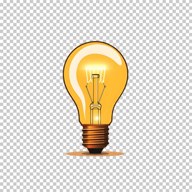 PSD realistic bulb illustration on transparent background