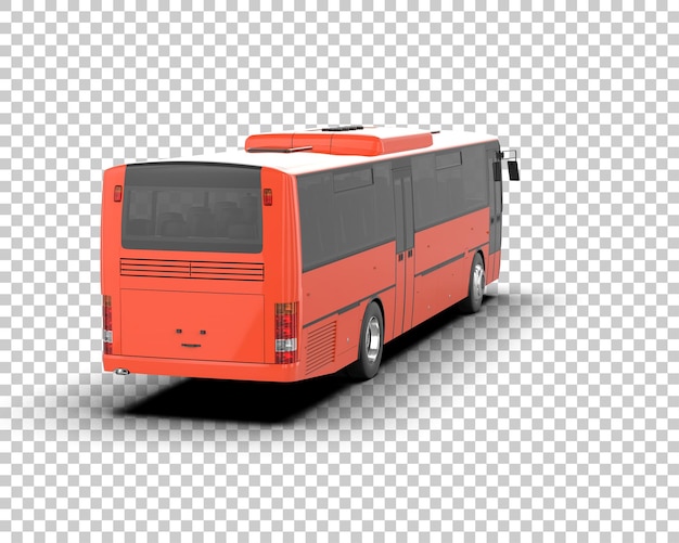 バックグラウンドに隔離されたリアルなバス 3D レンダリングイラスト