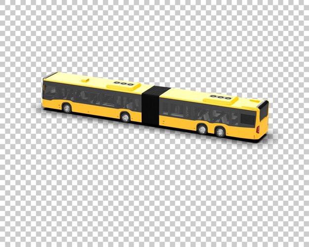 realistic bus isolated on background 3d rendering illustration