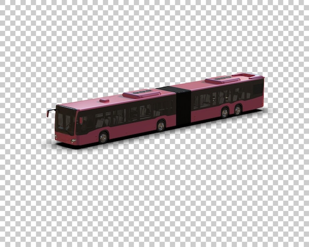 realistic bus isolated on background 3d rendering illustration