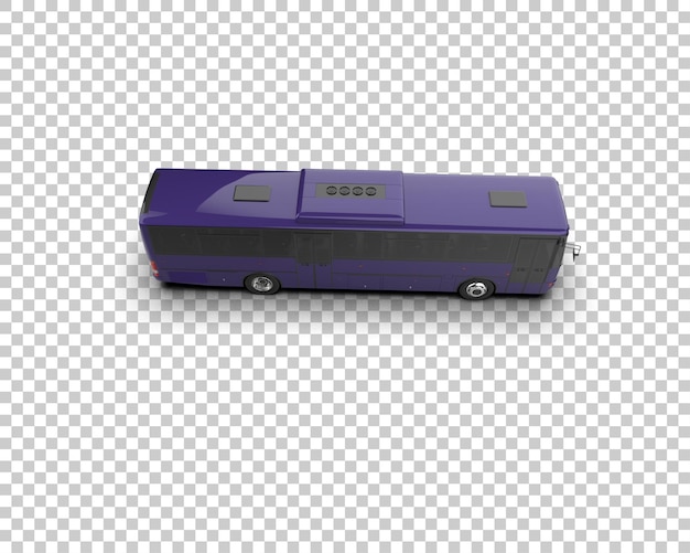 バックグラウンドに隔離されたリアルなバス 3D レンダリングイラスト