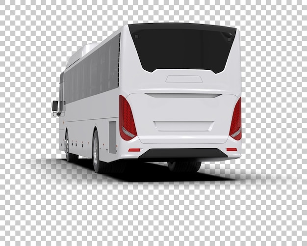 Realistic Bus isolated on background 3d rendering illustration