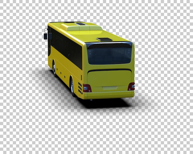 バックグラウンドに隔離されたリアルなバス 3D レンダリングイラスト