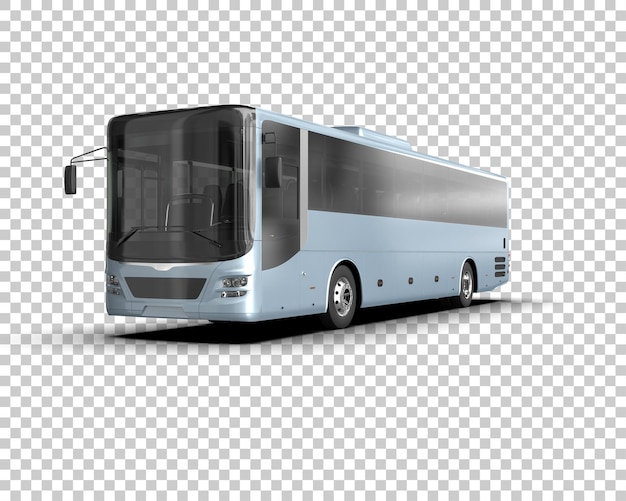 Realistic Bus isolated on background 3d rendering illustration