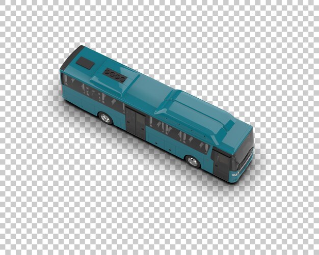 Realistic Bus isolated on background 3d rendering illustration