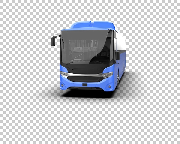 バックグラウンドに隔離されたリアルなバス 3D レンダリングイラスト