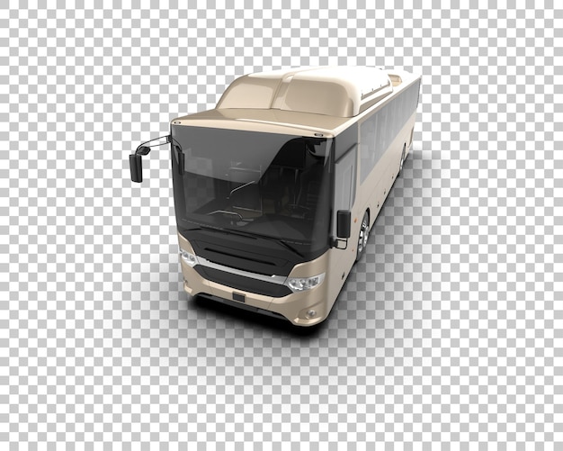 Realistic Bus isolated on background 3d rendering illustration