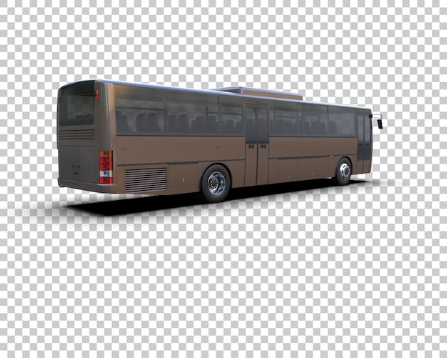 realistic bus isolated on background 3d rendering illustration