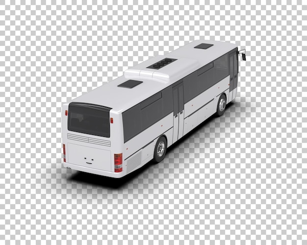 realistic bus isolated on background 3d rendering illustration