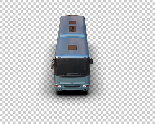 realistic bus isolated on background 3d rendering illustration