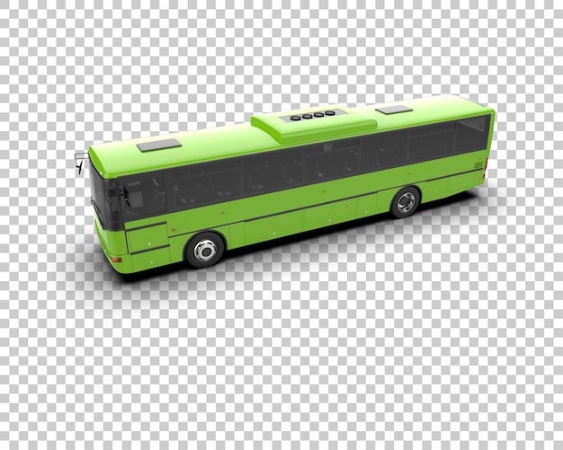realistic bus isolated on background 3d rendering illustration