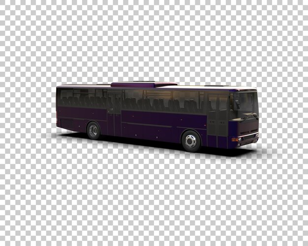 realistic bus isolated on background 3d rendering illustration