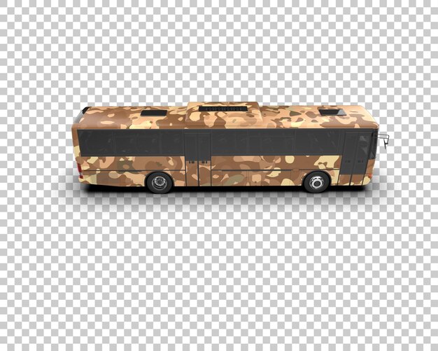 realistic bus isolated on background 3d rendering illustration