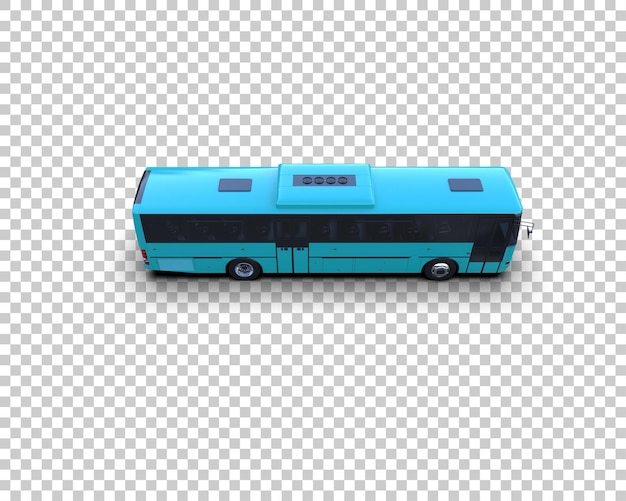 realistic bus isolated on background 3d rendering illustration