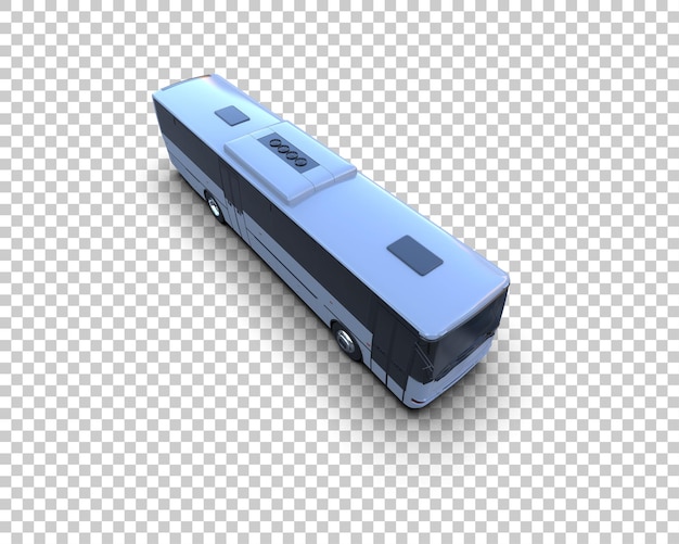 realistic bus isolated on background 3d rendering illustration