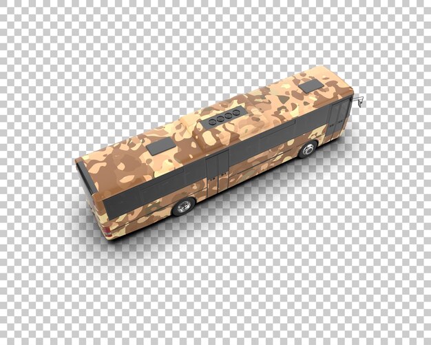 realistic bus isolated on background 3d rendering illustration
