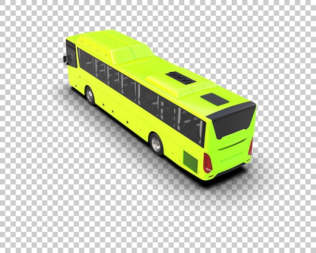 realistic bus isolated on background 3d rendering illustration
