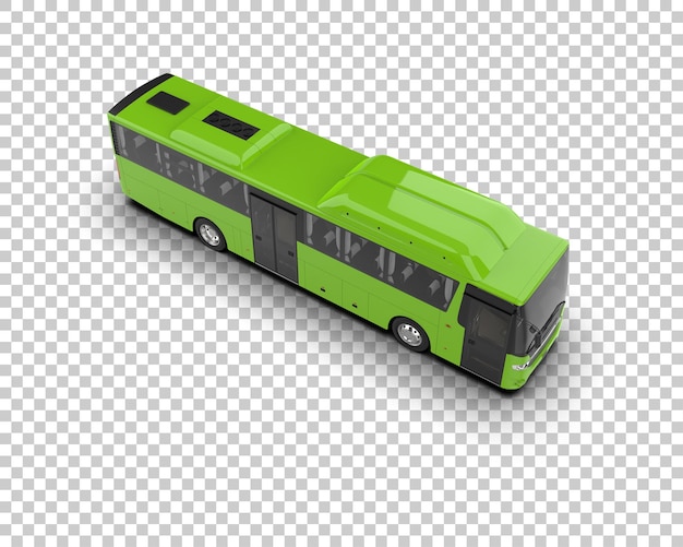 realistic bus isolated on background 3d rendering illustration