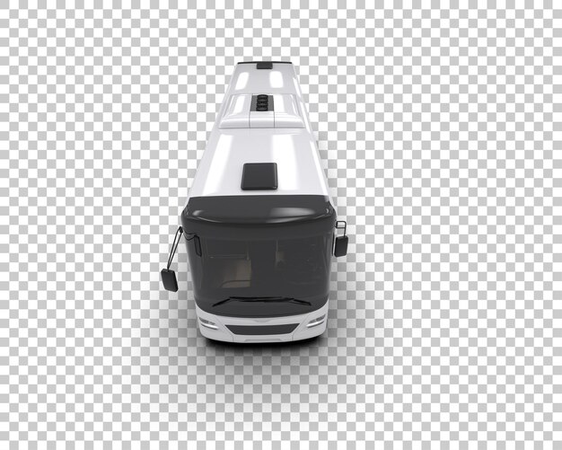 realistic bus isolated on background 3d rendering illustration