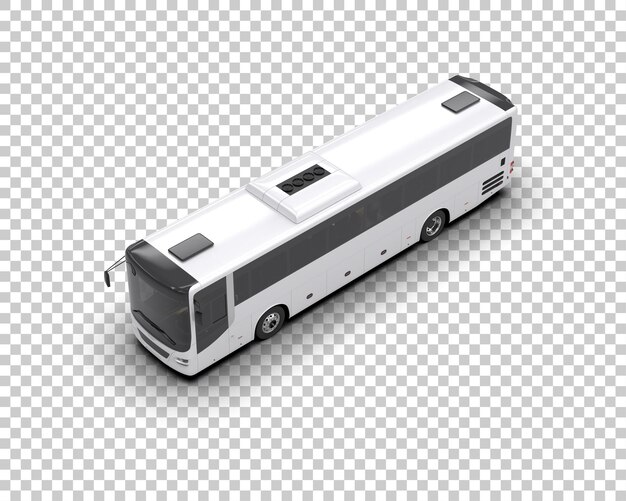 realistic bus isolated on background 3d rendering illustration