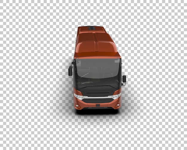 realistic bus isolated on background 3d rendering illustration