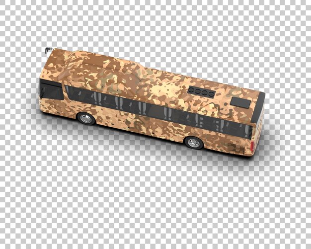 realistic bus isolated on background 3d rendering illustration